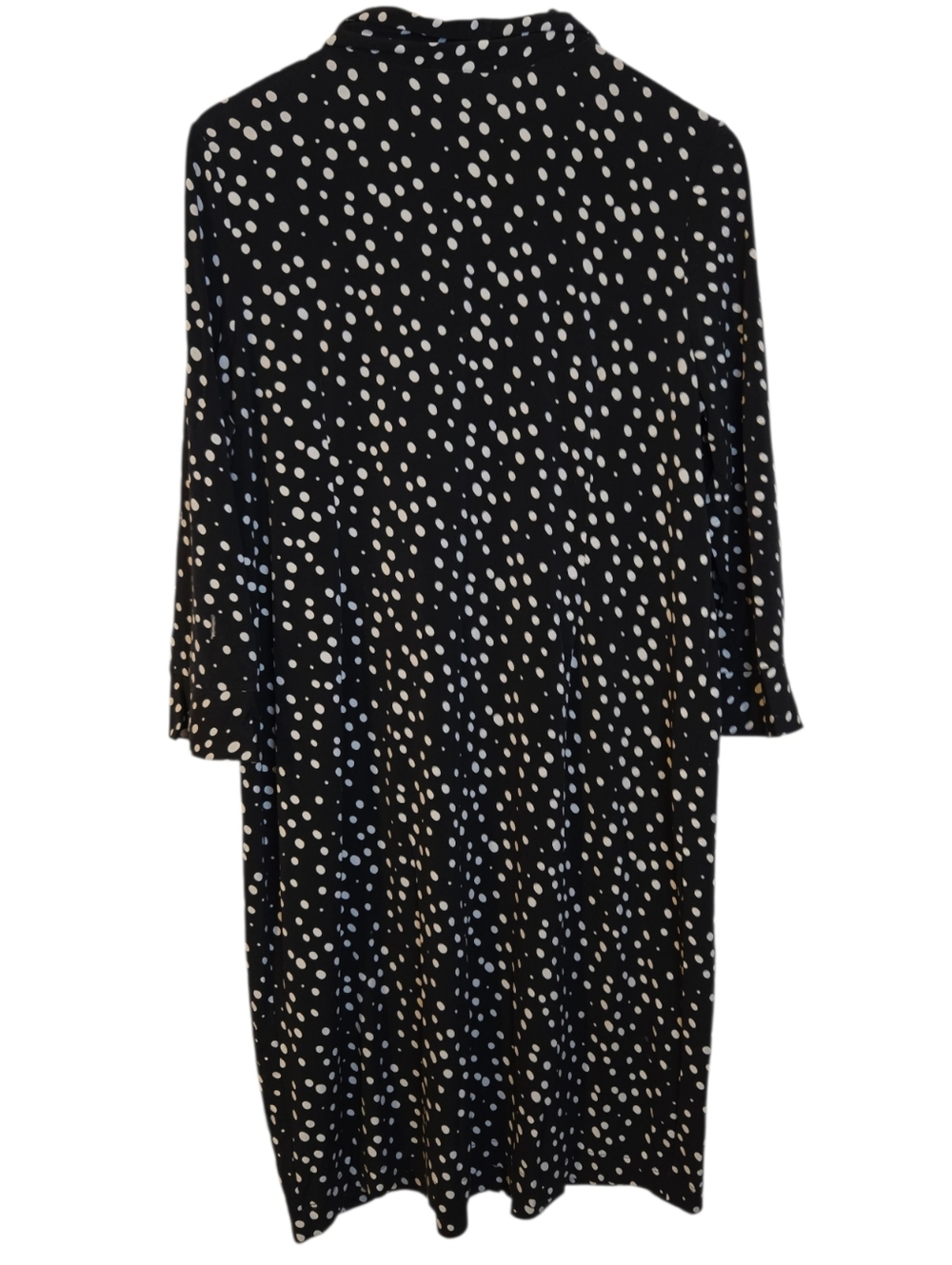 Liz Lange Maternity Polka Dot Wrap Dress | Black & White | Size Large - Picture 3 of 4